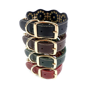 <span class=keywords><strong>Collar</strong></span> de Lujo para Mascotas con Tachuelas Anti-Mordidas, Hebilla de Latón Elegante, <span class=keywords><strong>Collar</strong></span> de Cuero Genuino para Perro, <span class=keywords><strong>Collar</strong></span> de Diseño con Remaches y Pedrería - Product Image 6