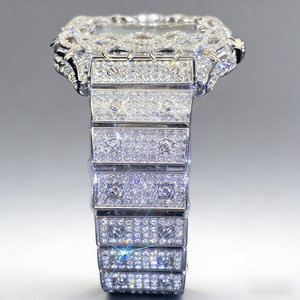 High Quality Custom VVS Full Inlaid Moissanite Luxury <b>Watch</b> | Shiny Even in Natural Light | Hip Hop Style Men's Business <b>Watch</b> - Product Image 5