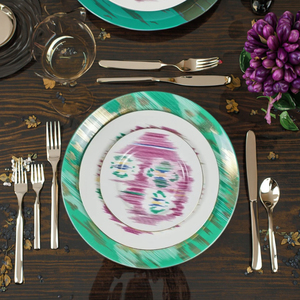 Wholesale 10 Inch Luxury Bone China Dinner Plate <b>Set</b> Porcelain Dishes with Color Enamel Pattern <b>for</b> Home or Presents - Product Image 2