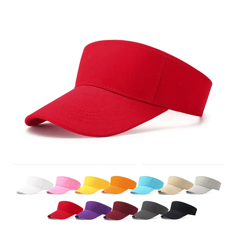 HT-1378 High Quality Colorful Custom Golf Caps Men Sport Adjustable Breathable Hat Sun Visors