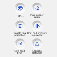 EV Accessoires Eu To Us Ac Portable Ev Chargeur Rallonge 240V 32A Mobile Ev Car Charging Cable
