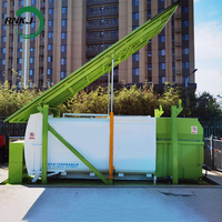 RNKJ Station de compactage d'ordures enterrée pour aménagement paysager, avec système de levage hydraulique personnalisé, collecteur de déchets haute efficacité