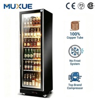 Réfrigérateur commercial MUXUE OEM 450L à refroidissement par air, vitrine à boissons avec porte vitrée pour hôtels