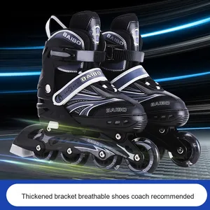 Seemore có thể điều chỉnh thanh niên dành cho người lớn Giày trượt con lăn trẻ em giày trượt băng với đầy đủ vật liệu PU khung PP cho bé trai cô gái bán buôn - Product Image 3