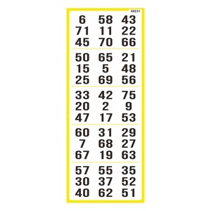 Bingo Game Cards Paper <b>Sheets</b> Funny Calling Tickets Board Number Party <b>Sheet</b> Interactive Deck Blank Printable Numbers - Product Image 3
