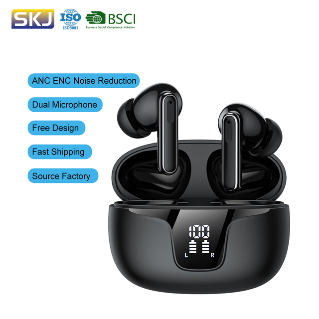 Tws Wireless In-Ear Gaming Earphones Anc Enc Noise Cancelling Headphones HiFi Stereo Low Latency Waterproof Earbuds