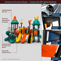 Équipement de terrain de jeux extérieur commercial de haute qualité, toboggan à tube large, escaliers, rampes, auvent, en acier galvanisé, pour enfants, préscolaire, OEM
