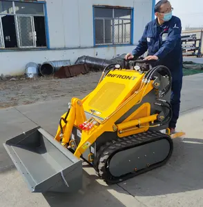 Loader Traktor Mini Elektrik Sekop Salju Loader Skid Steer