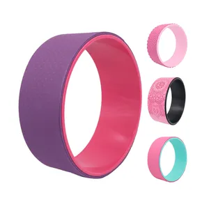 yoga wheels non slip fitness equip colorful gym exercise back pain stretch circle ring yoga wheel set of 3