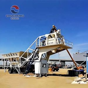 Pabrik Batching Beton Portabel Otomatis Penuh 50m/jam dengan Pompa & Motor <span class=keywords><strong>JS1000</strong></span> Mixer Tenaga Listrik - Product Image 1