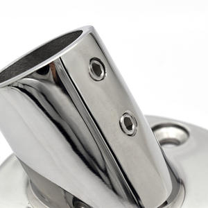 Corrimano raccordi tubo <span class=keywords><strong>Stanchion</strong></span> 316 acciaio inossidabile 60 gradi <span class=keywords><strong>Base</strong></span> rotonda accessori barca - Product Image 4