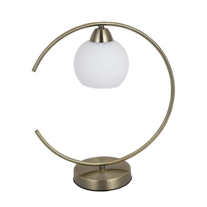 Lampada da Tavolo E27 in Pelle, Dimensioni 38x35x14 cm, Ideale per Illuminare e Decorare Spazi con Stile Moderno. - Product Image 1