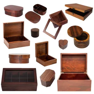 مخصص أنماط مختلفة خشب متين تخزين صناديق و خشبية المجوهرات مربع صندوق خشبي