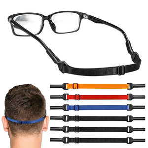 Vente en gros de sangles élastiques en caoutchouc pour lunettes, lanière de lunettes épaissie antidérapante réglable pour lunettes de sport - Product Image 2