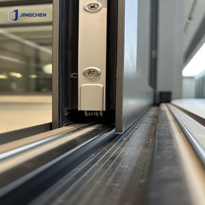 <span class=keywords><strong>Porte</strong></span> <span class=keywords><strong>coulissante</strong></span> en aluminium à rupture de pont thermique JINGCHEN, double vitrage insonorisé, verre Low-E, résistant à l'eau et au vent, pour villa - Product Image 2