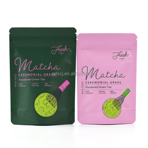 Sachet support de thé vert Matcha biologique personnalisé avec fermeture éclair pour 100% sachets d'emballage en poudre de thé <span class=keywords><strong>Macha</strong></span> - Product Image 6