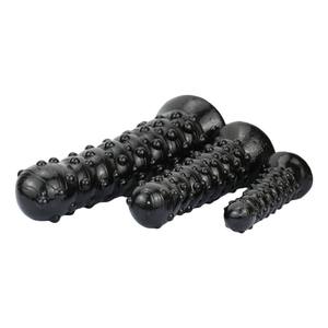 Plug anal géant en PVC à ventouse, extra large, fileté, pour stimulation du point G, avec picots pour la zone postérieure féminine, et perles de traction pour hommes gays - Product Image 5