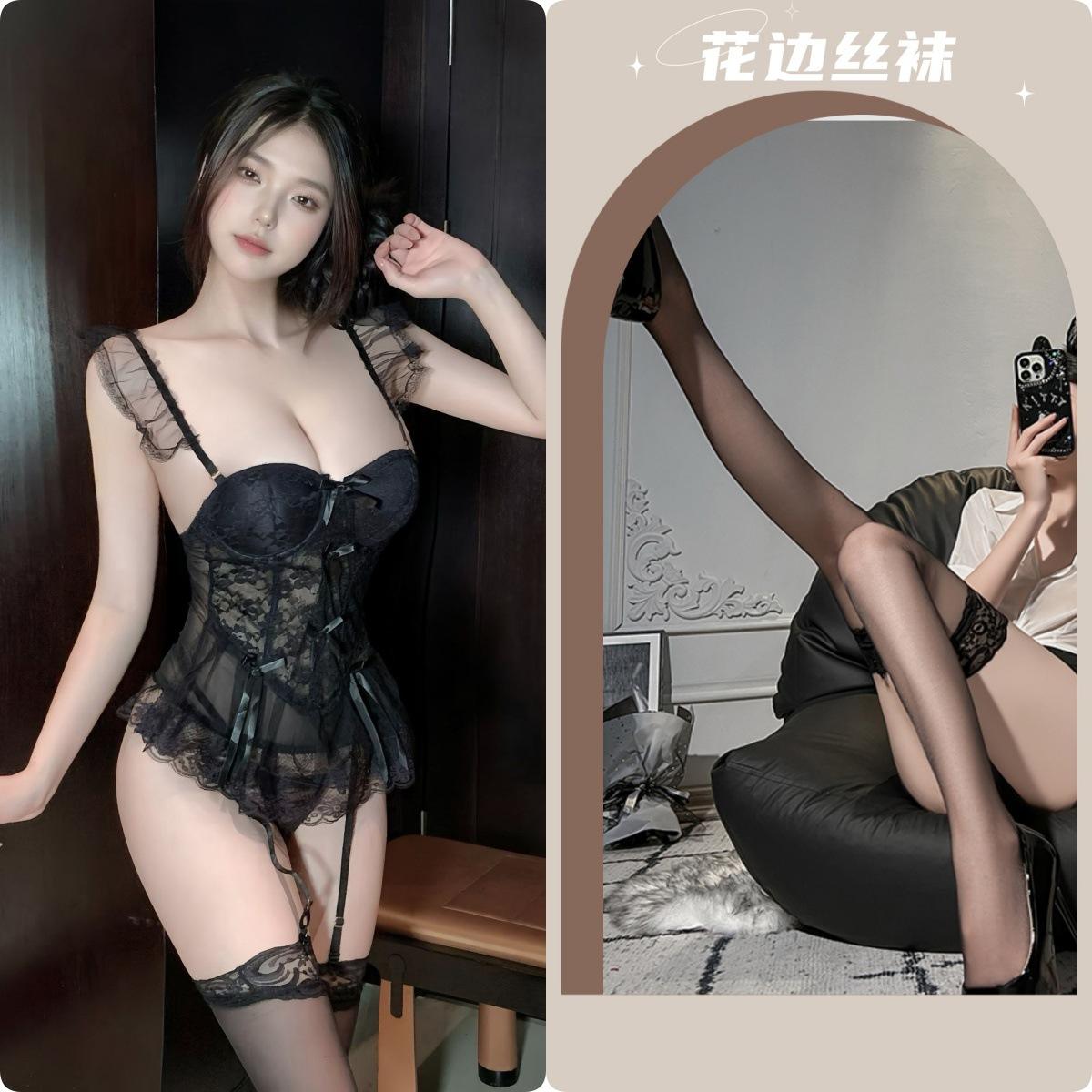 Black + black stockings