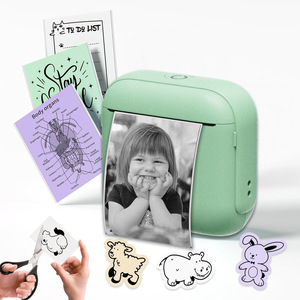 Mini imprimante thermique <span class=keywords><strong>de</strong></span> poche USB en plastique pour photos et reçus, 57 mm, noir et blanc, portable, <span class=keywords><strong>sans</strong></span> encre, alimentée par batterie - Product Image 1