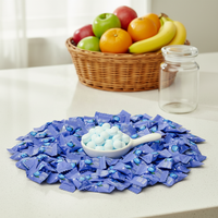 Permen Kompres Rasa Blueberry Mint Dingin Vitamin C Bebas Gula Cina yang Lezat untuk Anak-Anak, Menyegarkan Napas