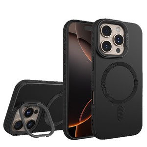 Funda Protectora de Lujo Para <span class=keywords><strong>Apple</strong></span> iPhone 15 16 Pro Max con Soporte de Lente Invisible Magnética con Tacto Mate tipo Piel Para Cámara 14 13 - Product Image 5