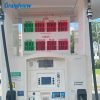 Panneau d'affichage extérieur robuste IP65 résistant aux intempéries pour station-service, résistant à la décoloration, en alliage d'aluminium SDK pour affichage des prix du carburant