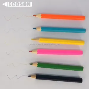 Matite colorate promozionali corte senza Set affidabili ed economiche 6 Mini matita