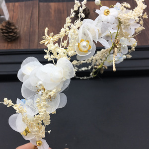Robe de mariée mariée chapeaux Dabysbreath fleur séchée forêt <span class=keywords><strong>cheveux</strong></span> accessoires bandeau <span class=keywords><strong>couronne</strong></span> de <span class=keywords><strong>fleurs</strong></span> <span class=keywords><strong>couronne</strong></span> - Product Image 6