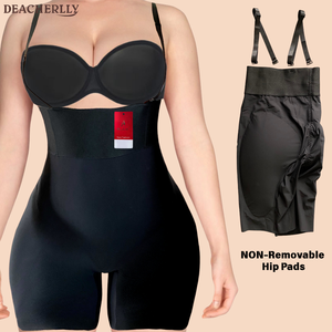 Almohadillas de cadera no extraíbles, potenciador de cadera, levantador de glúteos, ropa moldeadora acolchada, sin costuras, suave, barriga, entrepierna abierta, moldeador de cintura y muslo - Product Image 1