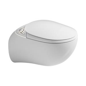 Toilette en céramique encastrée murale en forme d'œuf Réservoir d'eau intégré Siphon entièrement automatique Télé<span class=keywords><strong>commande</strong></span> Toilette intelligente suspendue - Product Image 6