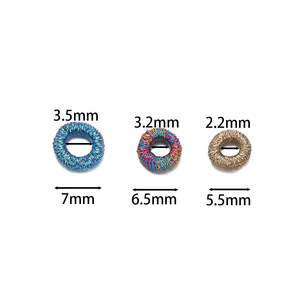 Iridescent Gold And Silver Wire Coil <b>Beads</b> Round Hand Knitted DIY Jewelry Accessories Spacer <b>Bead</b> Colored Coils For Crafting - Product Image 2