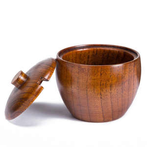 الأكثر مبيعًا صندوق توابل فلفل خشبي حامل حاوية ملح خشبي برطمان توابل قبو ملح خشبي بغطاء وملعقة - Product Image 1