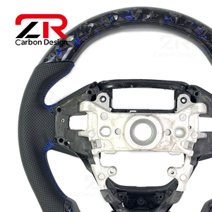 พวงมาลัย LED คาร์บอนไฟเบอร์ฟอร์จเกรดสำหรับฮอนด้าซีวิครุ่น10th รุ่น <span class=keywords><strong>Si</strong></span> Type R FK8 CR-V Accord XRV 2016-2021 - Product Image 2