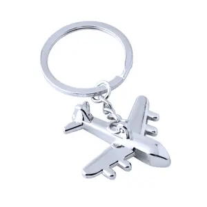 주문 항공 모형 Keychain 선물 기념품 금속 3D 비행기 주문 금속 열쇠 고리