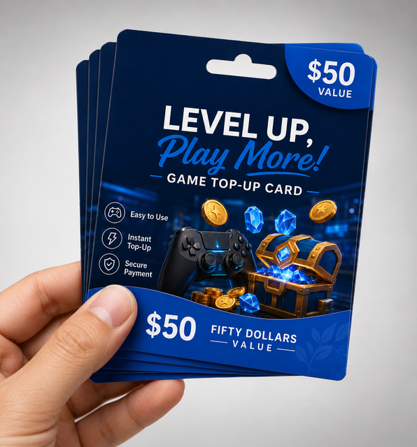 Custom Printed Gaming Gift Card Recharge Card Top up Card Scratch Off Card with Barcode QR Code Board Role-playing Games