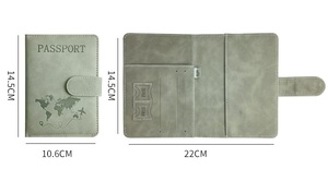 Funda de Pasaporte de Lujo de Cuero Antirrobo Más Vendida con Cierre Magnético, Cartera Decorativa y Tarjetero Estilo Moderno - Product Image 5