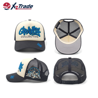 Gorras Trucker de Camuflaje Personalizadas, Estilo Urbano, 5 Paneles, Cierre a Presión, Gorra Trucker de Malla con Espuma de 2 Tonos