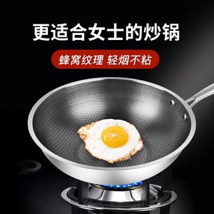 กระทะสแตนเลส 32 ซม. แบบไม่ติดกระทะ ลายรังผึ้ง สำหรับเตาแก๊สและเตาแม่เหล็กไฟฟ้า พร้อมฝาปิด - Product Image 4