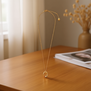 Collier en acier inoxydable avec diamants pour femmes, bijoux à la mode, 12 pièces, pendentifs à longue chaîne en acier doré - Product Image 3