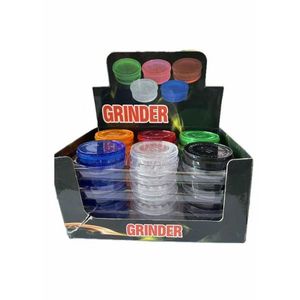 <b>Grinder</b> Plastic 4 Piece Set With Lid Colorful For <b>Herb</b> Grinding - Product Image 1