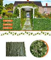 Feuille de clôture de lierre artificielle de haute qualité et type d'herbe pour le décor d'écran d'intimité de jardin et extérieur