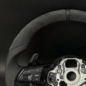 Volante para Audi A3 A4 A4L A5 A6 A7 A8 Q3 Q5 Q7 TT TTS R8 S3 <span class=keywords><strong>MK2</strong></span> S5 RS RS3 RS5, Volante de Fondo Plano, Accesorios para Automóviles - Product Image 5