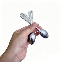 Petite cuillère en strass transparente, colorée, scintillante et irisée