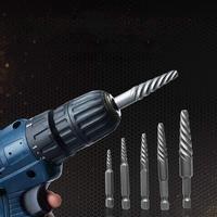 Lot de 5 extracteurs de vis cassées/à double branche à dents lisses