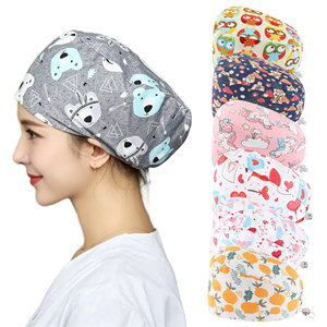 Adjustable Custom Logo Cotton Polyester Unisex Scrub Caps for <b>Doctors</b> Nurses Hygiene Surgical Use medical uniform - Product Image 1