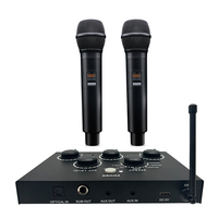 Microphone dynamique sans fil professionnel en métal, mélangeur de karaoké, 16 canaux, technologie UHF anti-larsen, son cristallin pour la maison