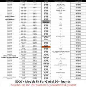 Marco de radio para coche Android, compatible con todos los modelos, para Toyota Corolla, accesorios interiores, marco de DVD para coche - Product Image 4