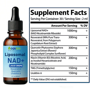 Integratore Liquido Liposomiale NAD con Resveratrolo, <span class=keywords><strong>Quercetina</strong></span> e Urolitina A per la Vitalità Cellulare, Etichetta Privata OEM - Product Image 2