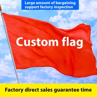 Drapeau rouge personnalisé pour guide touristique de construction de groupe et festival de musique publicité drapeau de grande classe pour drapeau matériel d'affiche d'aide à l'équipe