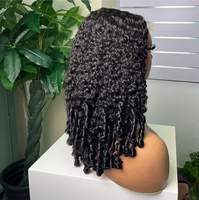 Peluca rizada birmana de cabello humano, pelucas rizadas con encaje frontal para mujeres negras, peluca de cabello humano con encaje HD transparente, pre-arrancada con cabello de bebé